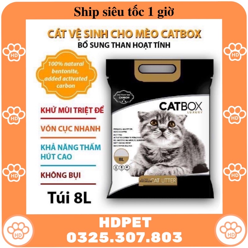 Cát vệ sinh cho mèo catbox 8L xuất xứ Nhật Bản (Ship siêu tốc 1 giờ ngay tại Hà Nội)
