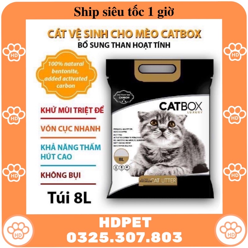 Cát vệ sinh cho mèo catbox 8L xuất xứ Nhật Bản siêu vón khử mùi hiệu quả