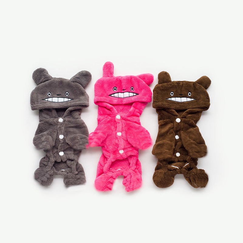 Thú Cưng Dễ Thương Thời Trang Flannel Quần áo ấm Mùa Thu Và Mùa đông Bốn Chân Hoạt Hình Quần áo Biến đổi Phong Cách Chinchilla