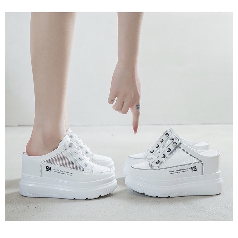 Giày sục thể thao độn đế 9cm cao cấp⚡️ANDU STORE⚡️[Video,Ảnh thật)