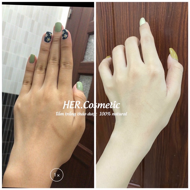 Combo Tắm Trắng Thảo Dược Her Cosmetic Kết Hợp ❤️ Kem Dưỡng Body ZuYu