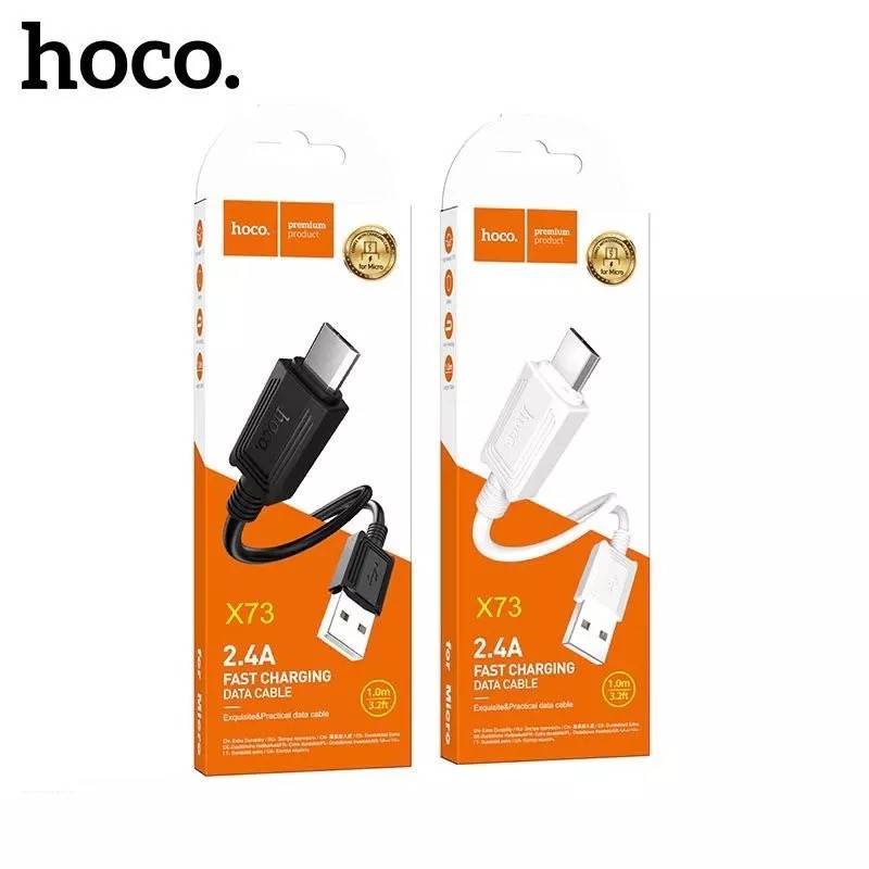 Cáp sạc 2.4A Hoco X73 Micro truyền data ổn định nhanh chóng cho Android dài 1M