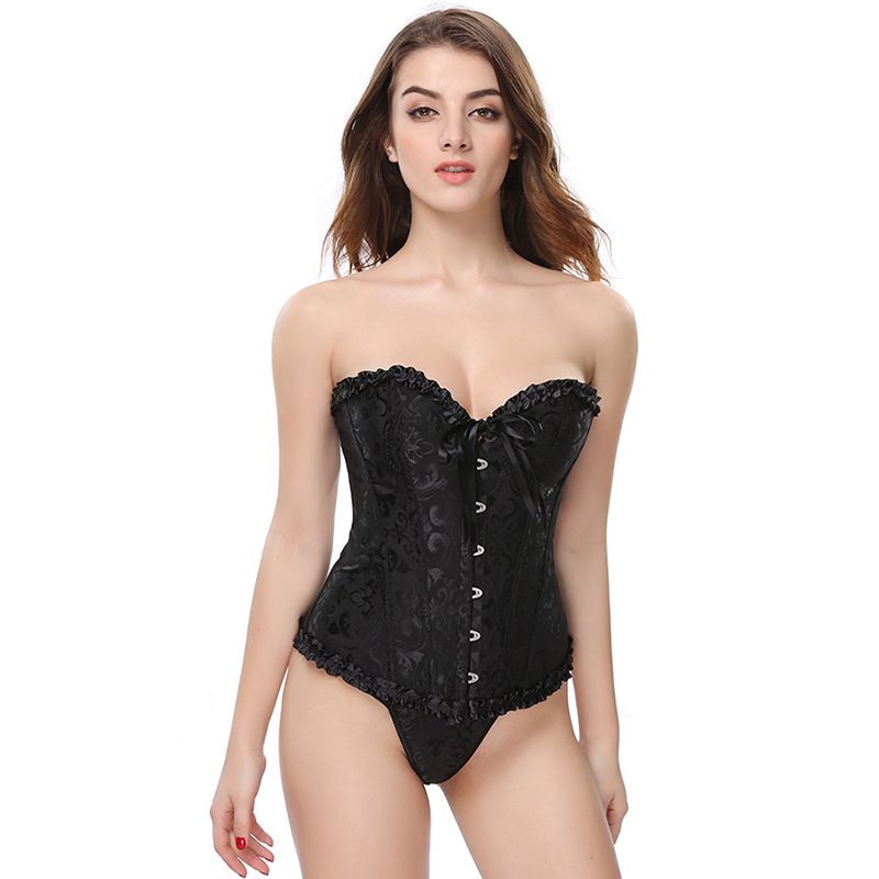 Bộ đồ【Áo + quần lót】Áo Corset Áo nịt bụng cúp ngực gợi cảm thời trang dành cho nữ | BigBuy360 - bigbuy360.vn
