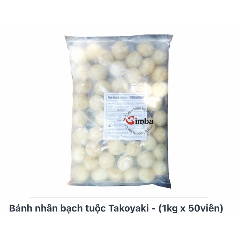 Bánh Takoyaki , bánh nhân bạch tuộc 50 viên