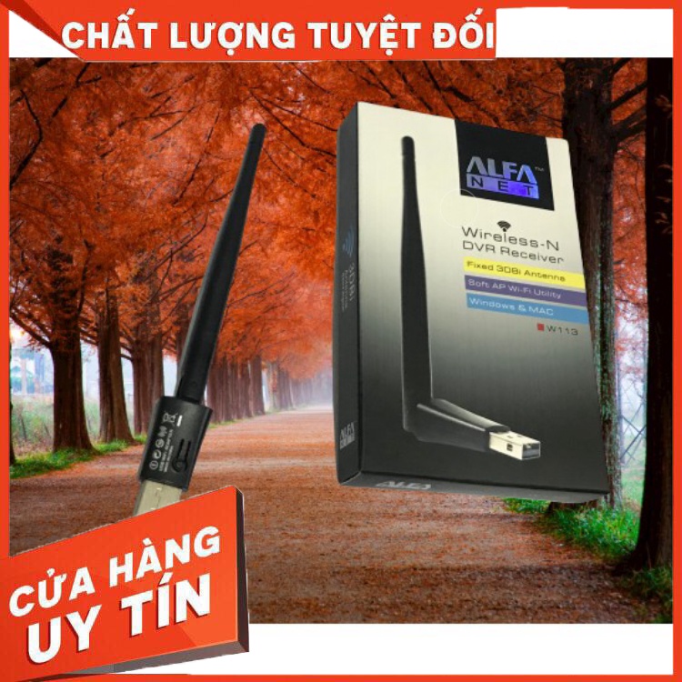 USB thu sóng wifi ÂNFA NET W113 tốc độ 150 Mbps dụng cho đầu thu kỹ thuật số, tivi box, pc, laptop