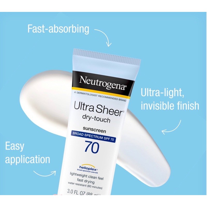 KEM CHỐNG NẮNG NEUTROGENA ULTRA SHEER SPF 70 88ML