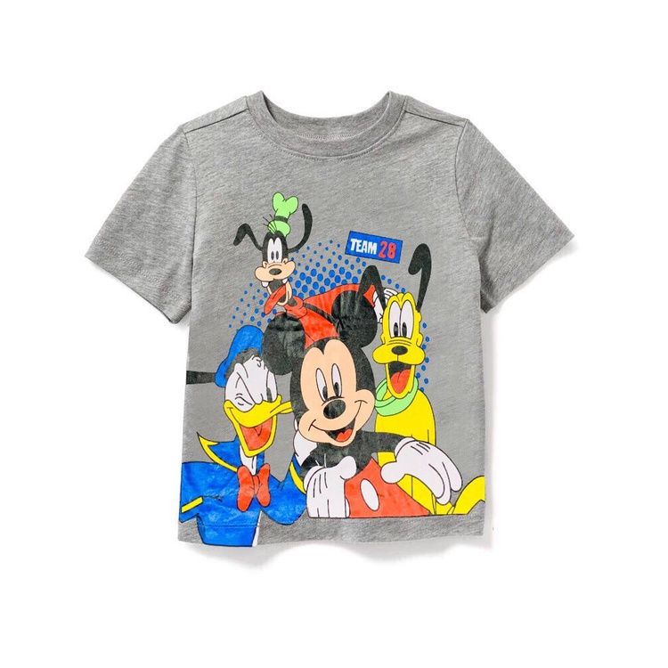 Áo thun bé trai in hình hoạt hình disney chất cotton mêm nhiều màu sắc