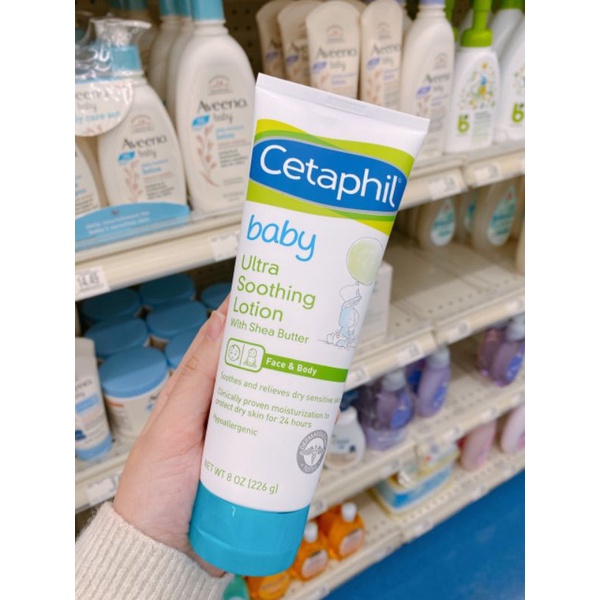 Dưỡng ẩm Cetaphil baby Ultra soothing dùng cho mặt và body cho bé