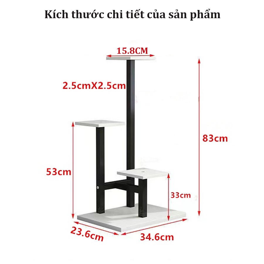 Giá để cây cảnh chậu hoa cây cảnh FUNA mã CH02 khung sắt kim loại chắc chắn khả năng chịu lực tốt không tróc sơn