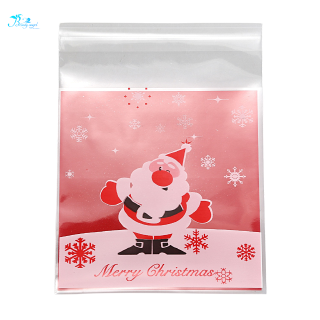 Set 100 Túi Đựng Bánh Kẹo In Hình Ông Già Noel Dễ Thương