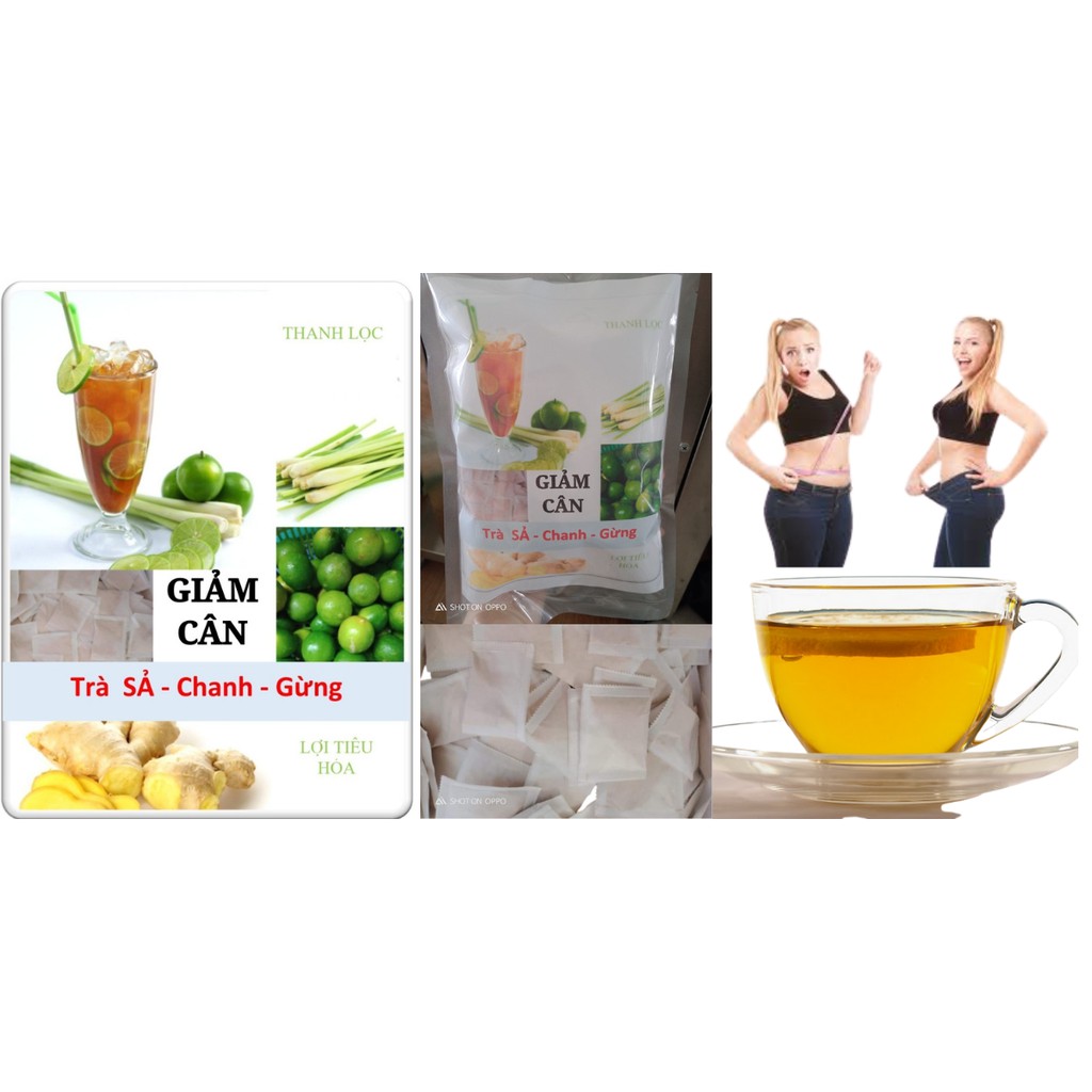 COMBO 20 GÓI TRÀ Sả Chanh Gừng, Giảm Mỡ Bụng, Giảm Mỡ Đùi, Giảm Cân