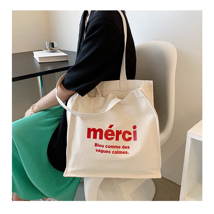 Túi tote vải canvas cao cấp đeo vai đi học đi chơi giá rẻ thời trang hazin