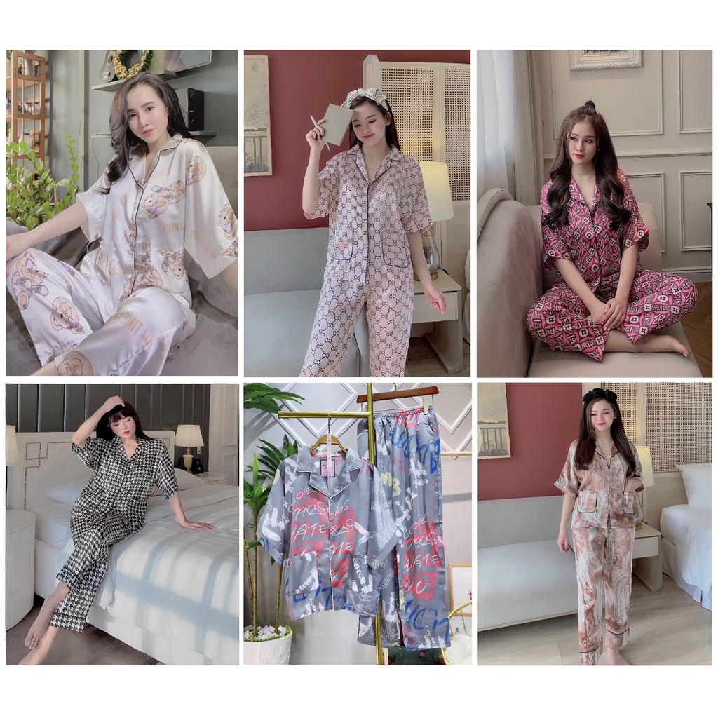 Đồ Bộ Lụa Satin - Cộc Cánh Dơi