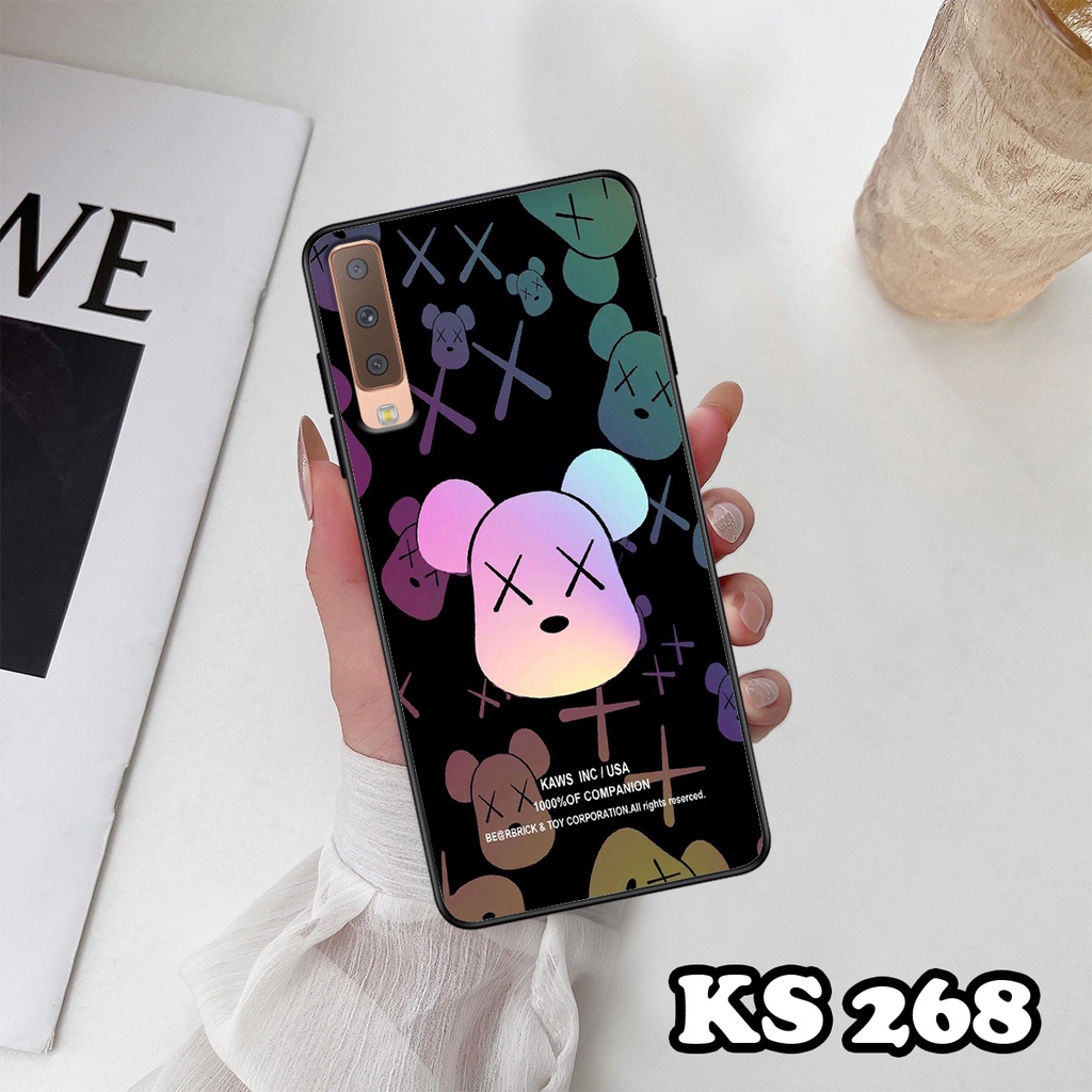 Ốp lưng Samsung A7 2018 - Samsung A9 2018 - Ốp in hình Gấu B.Ŗİ.ÇK - Lưng nhám viền TPU cao cấp