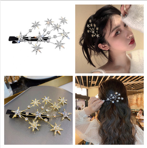 Kẹp tóc đính đá lấp lánh phong cách cổ điển cho nữ