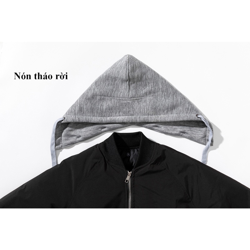 Áo Khoác Dù Nam Nữ Cao Cấp Có Nón Nỉ Chống Nắng