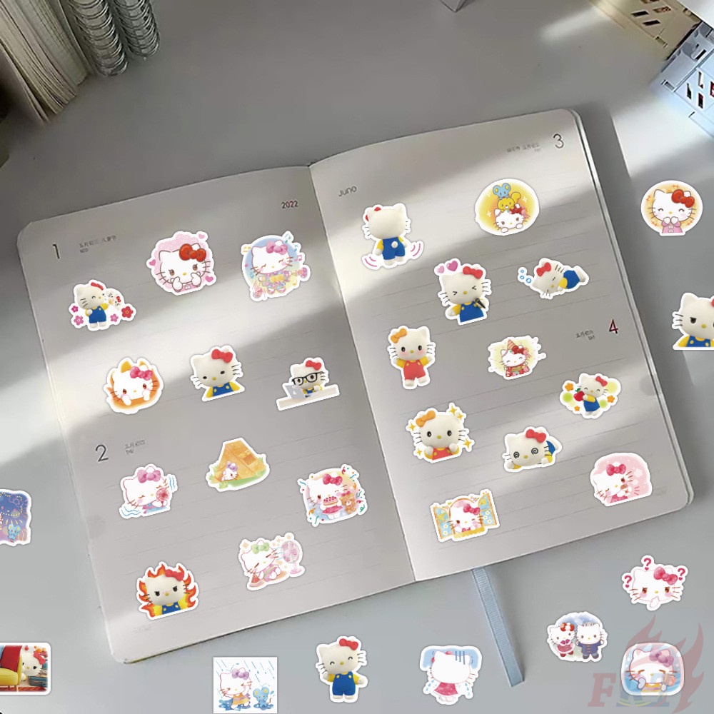 56 Cái / Bộ ☆ Hello Kitty. Hình Dán Sanrio ☆ Sticker Dán Tường Chống Thấm Nước Thời Trang