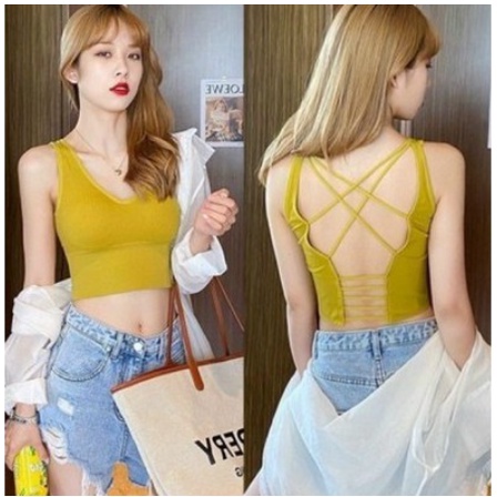 mẫu mới*Áo Bra Tập Gym ,Yoga Đan Dây Sau Lưng Sexy Đủ màu 8088