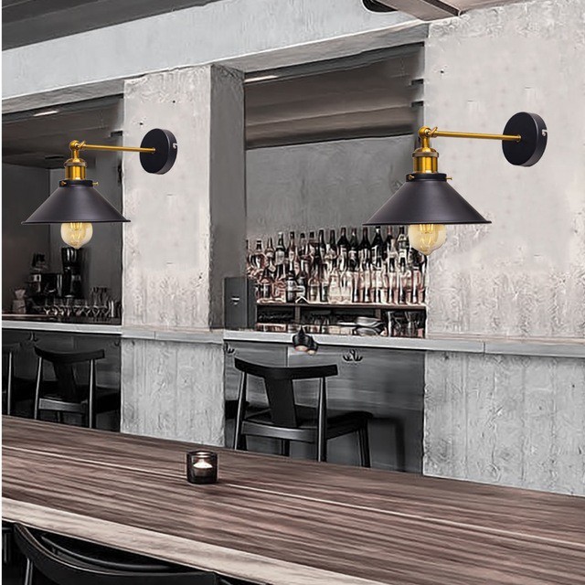 Đèn gắn tường trang trí kiểu dáng công nghiệp hình phễu choá cụp VT01GTCN97 tặng bóng led