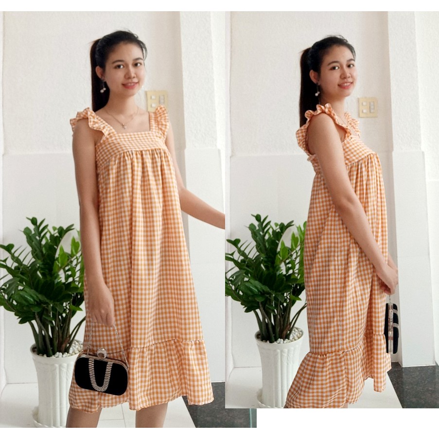 SALE HẾT MẪU - Đầm nữ tay bèo dáng chữ A