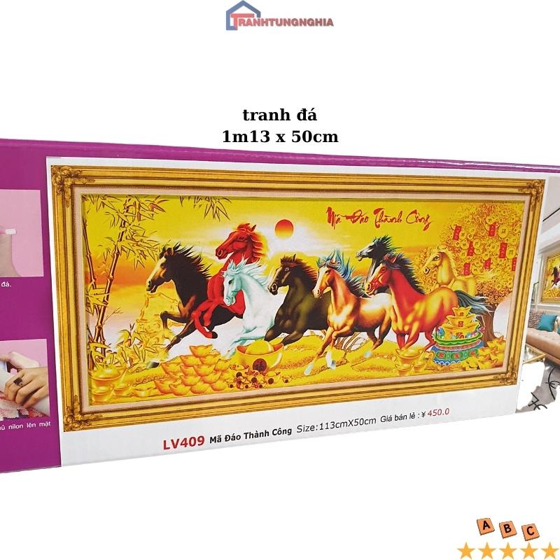 Tranh đính đá, tranh thêu chữ thập mã đáo thành công