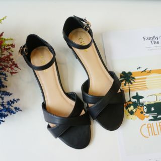 Sandal quai chéo gót mica