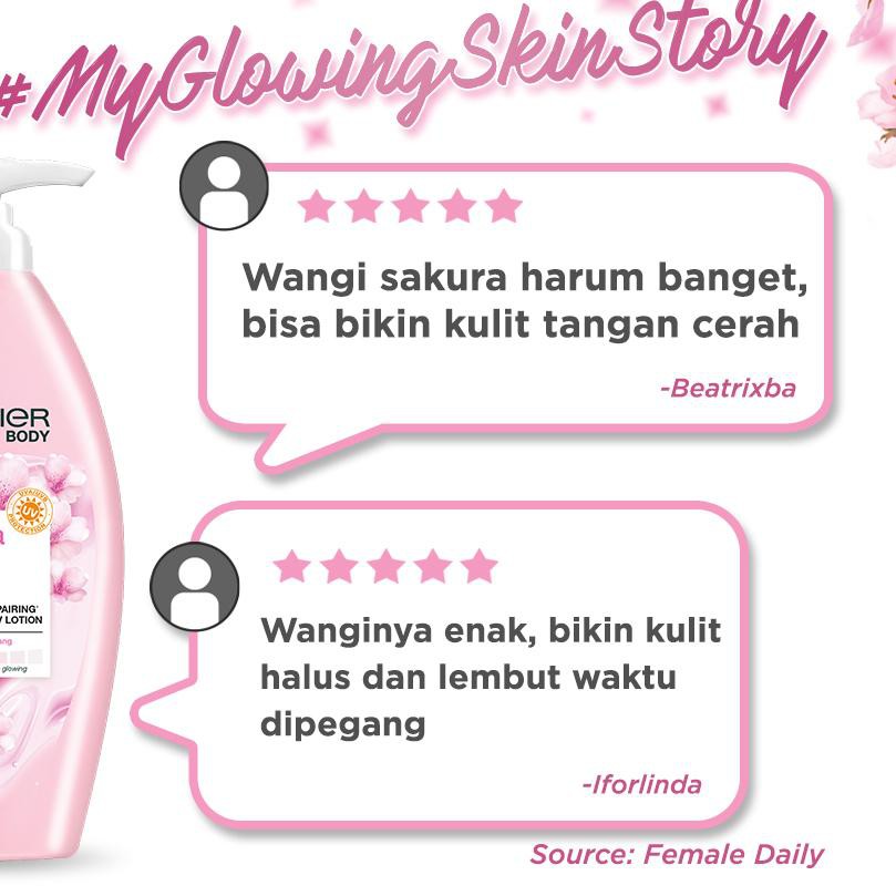 ☛ (Hàng Mới Về) Serum Garnier Sakura Làm Trắng Hồng Da Chống Tia UV - 400ml ♂