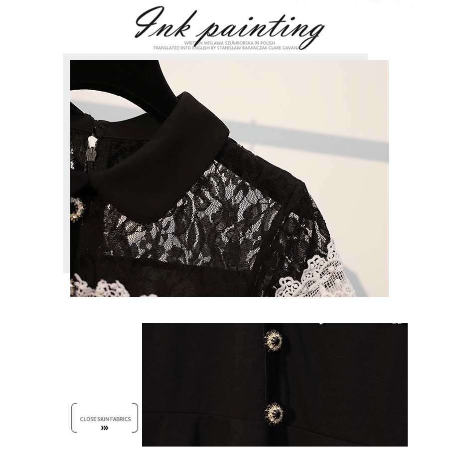 🌸Hàng Order🌸 Váy Bigsize Ren Ngực Đính Cúc Đá Trẻ Trung Nữ Tính 🌸Hàng Quảng Châu | BigBuy360 - bigbuy360.vn