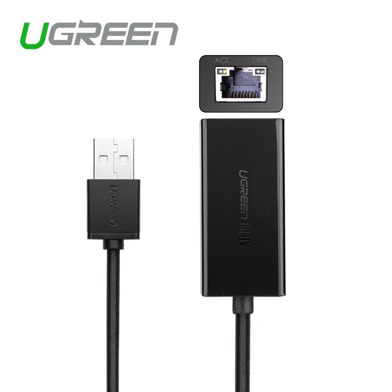 Cáp USB 2.0 sang mạng LAN Ethernet Ugreen 20254 chính hãng