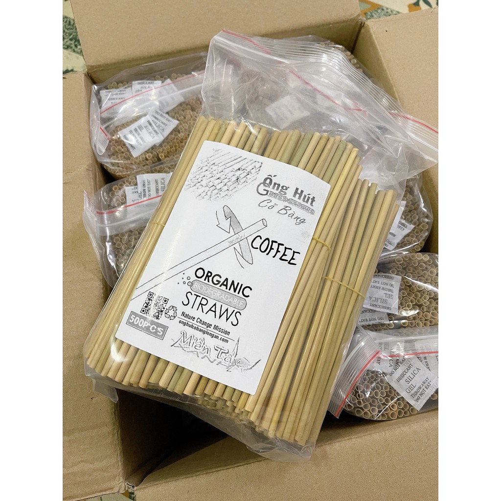 290đ/ ống Ống hút cỏ bàng Coffee chứng nhận iso 22000 - HACCP