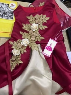 VÁY LỤA HOA CÔNG CHÚA CHO BÉ GÁI_VÁY THIẾT KẾ