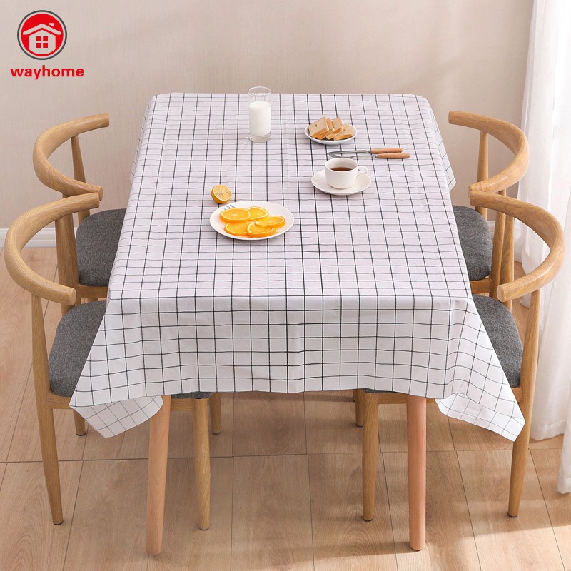 Nordic tablecloth anti-scald, oil-proof, disposable plastic tablecloth, lattice tablecloth, tea table cloth, PVC cover cloth table mat, thick version | BigBuy360 - bigbuy360.vn