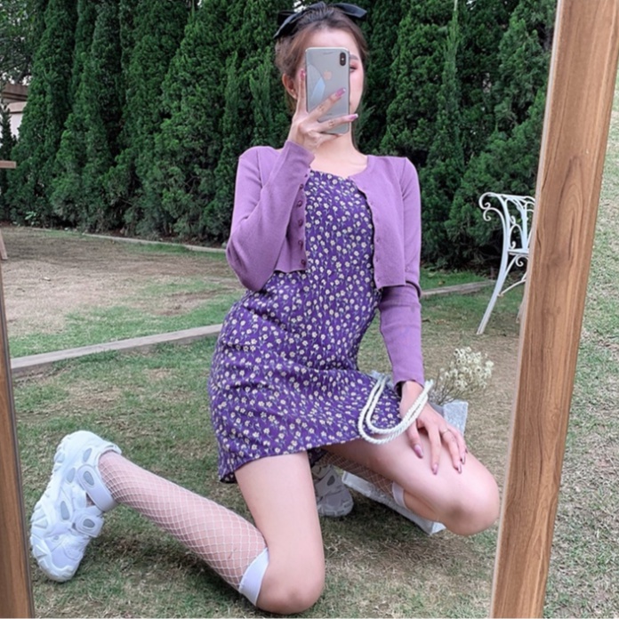 Tất vớ lưới nữ phong cách Lolita đáng yêu Tất bắp chân trắng đen