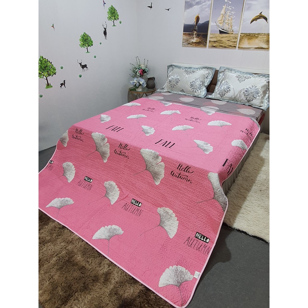 Chăn hè thu cotton đũi mẫu hoa