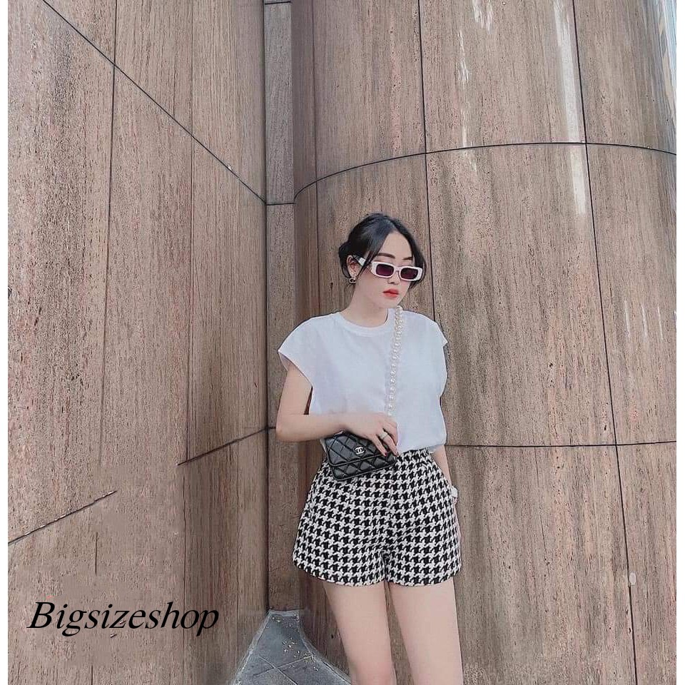 [Mã FATHANG5 giảm 10K đơn 50K] (50KG-90KG) Set áo phông trắng mix sooc ziczac năng động tre trung cho mùa hè nóng bức.