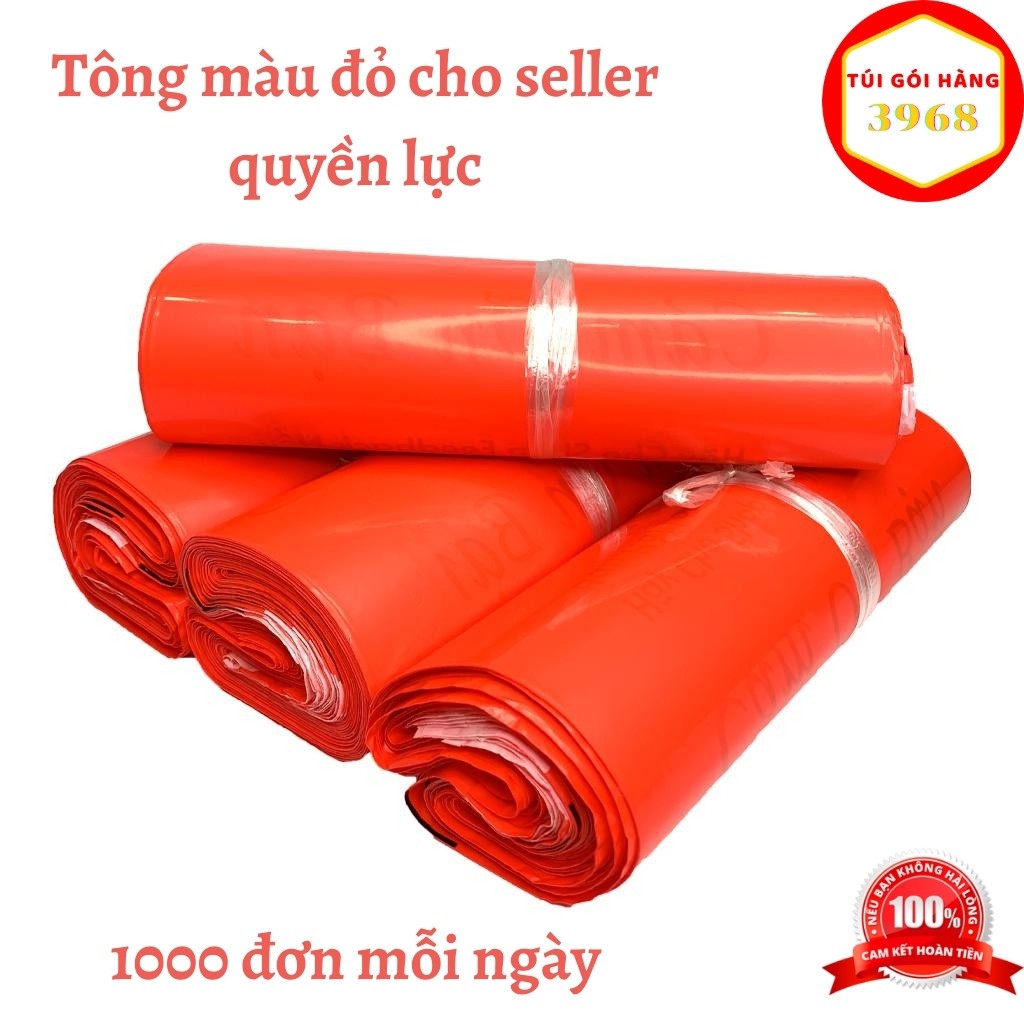 Túi gói hàng [FREESHIP] Túi gói hàng niêm phong cao cấp size 35 X 45 màu đỏ tươi