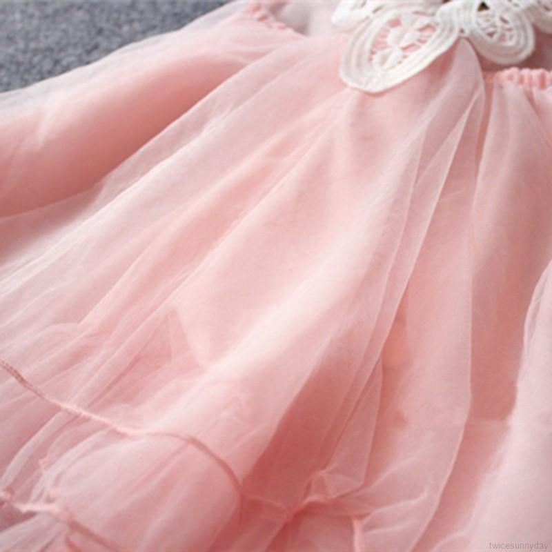 Đầm xoè Tutu phối ren hoa phong cách công chúa cho bé gái