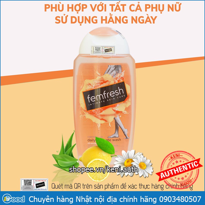 Dung dịch vệ sinh phụ nữ Femfresh UK 250ml