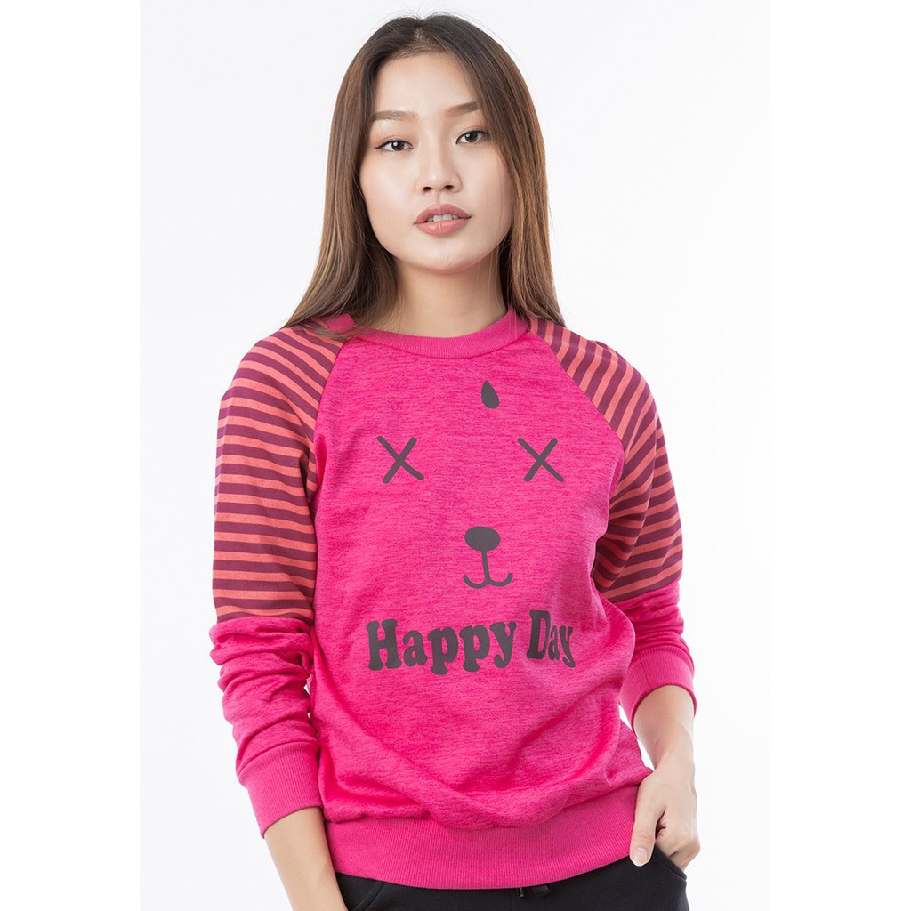 Phúc An - Áo thun nữ cổ tròn tay dày bo tay 4027_hong