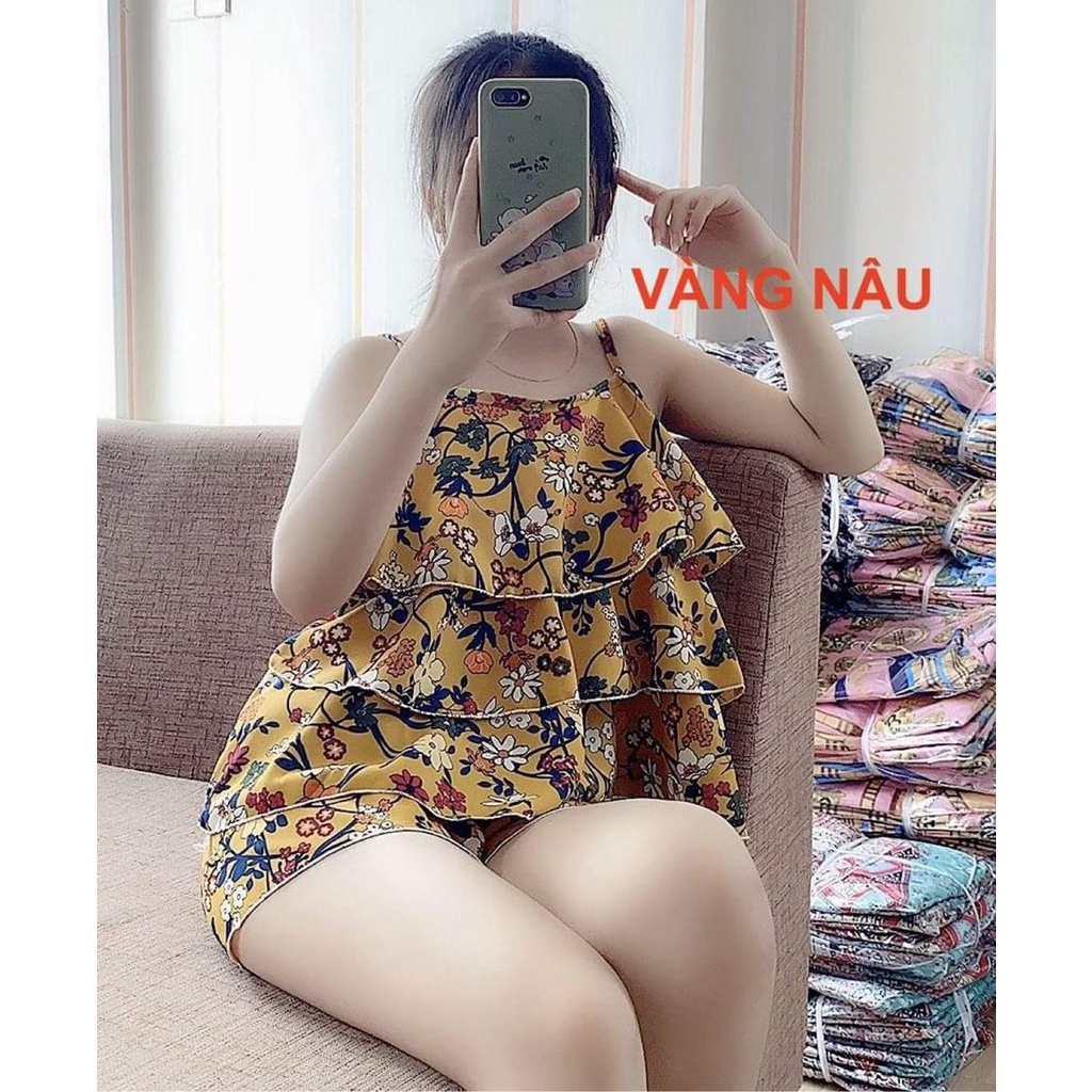 Đồ bộ nữ mặc nhà dễ thương lụa hàn không nhăn được chọn mẫu kèm hình thật