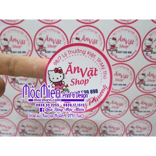 In và cắt sẵn 1m vuông tem logo decal siêu dính