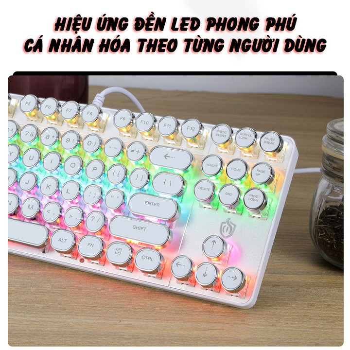 Bàn phím cơ HKJ917 - Đèn LED 9 chế độ - Bảo hành 12 tháng