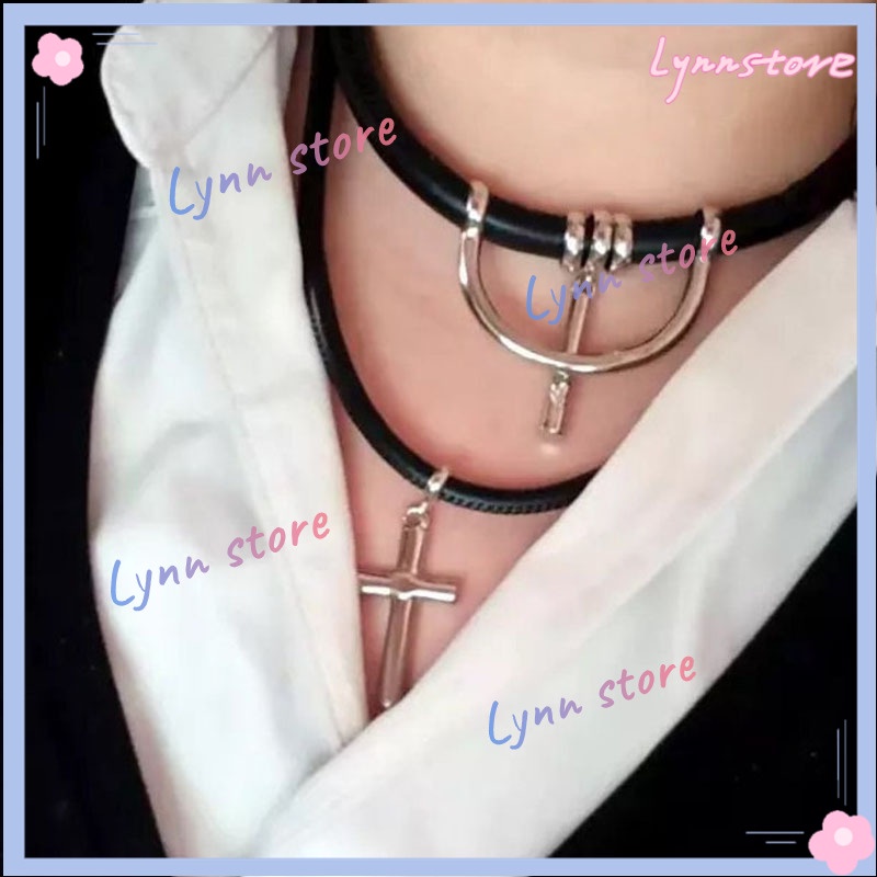 Vòng Cổ Choker Da Nhiều Lớp Mặt Thánh Giá Phong Cách Anime Tokyo Revengers Keisuke Baji Punk Cho Nam Và Nữ