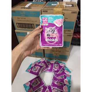 1 gói whiskas cho mèo con 2-12 tháng cá ngừ