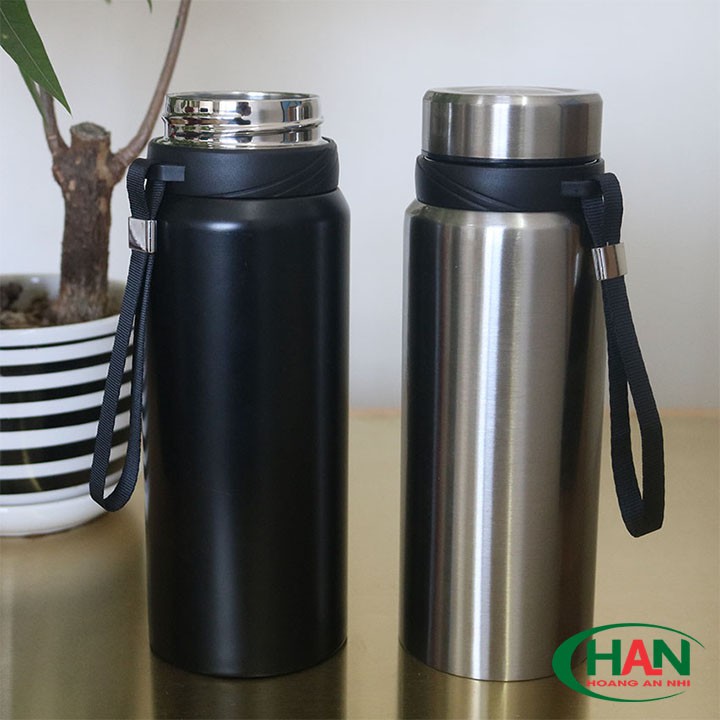 Bình giữ nhiệt cao cấp 800ml có quai xách - Bình giữ nhiệt Inox 304 thể thao