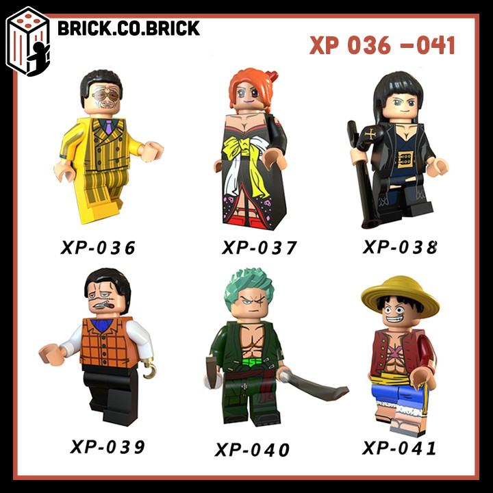 Lego One Piece Đồ chơi lắp ráp minifigures và non lego- Bộ các nhân vật trong anime nổi tiếng Đảo Hải Tặc XP036-XP041