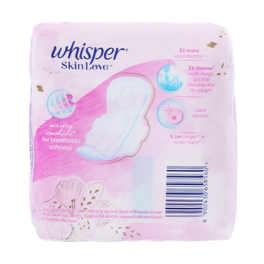 Băng vệ sinh Whisper Skin Love siêu thấm siêu mỏng cánh 8 miếng