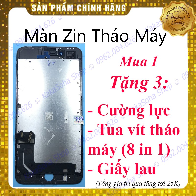 Màn hình iphone 8 PLUS zin bóc máy, tặng cường lực, tặng tua vít , Màn hình ip 8 P zin chính hãng, miễn phí vận chuyển.