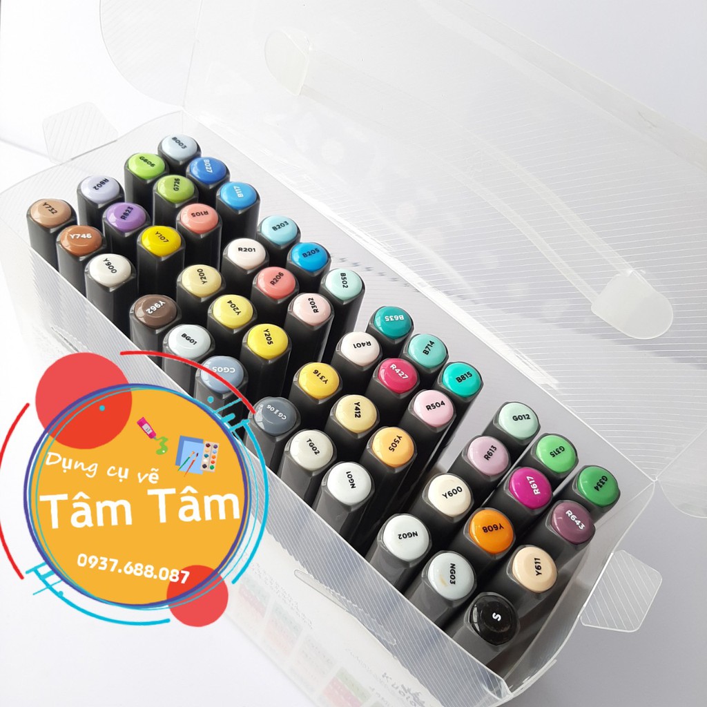 [ TÂM TÂM ]-Bút Marker Kuelox đầu cọ thân đen-