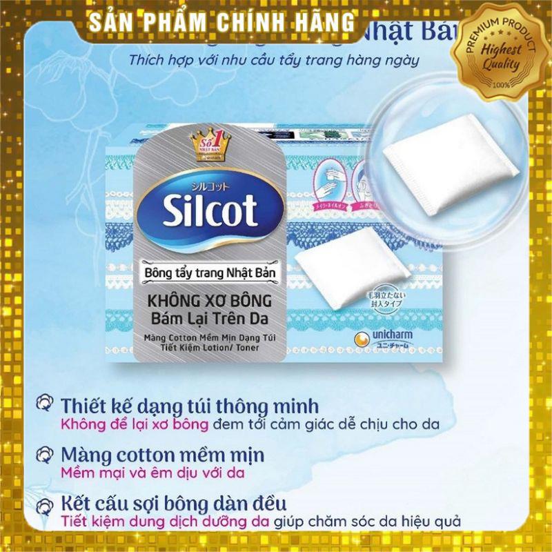 Bông tẩy trang Silcot 82 miếng/ 66 miếng 66x50mm